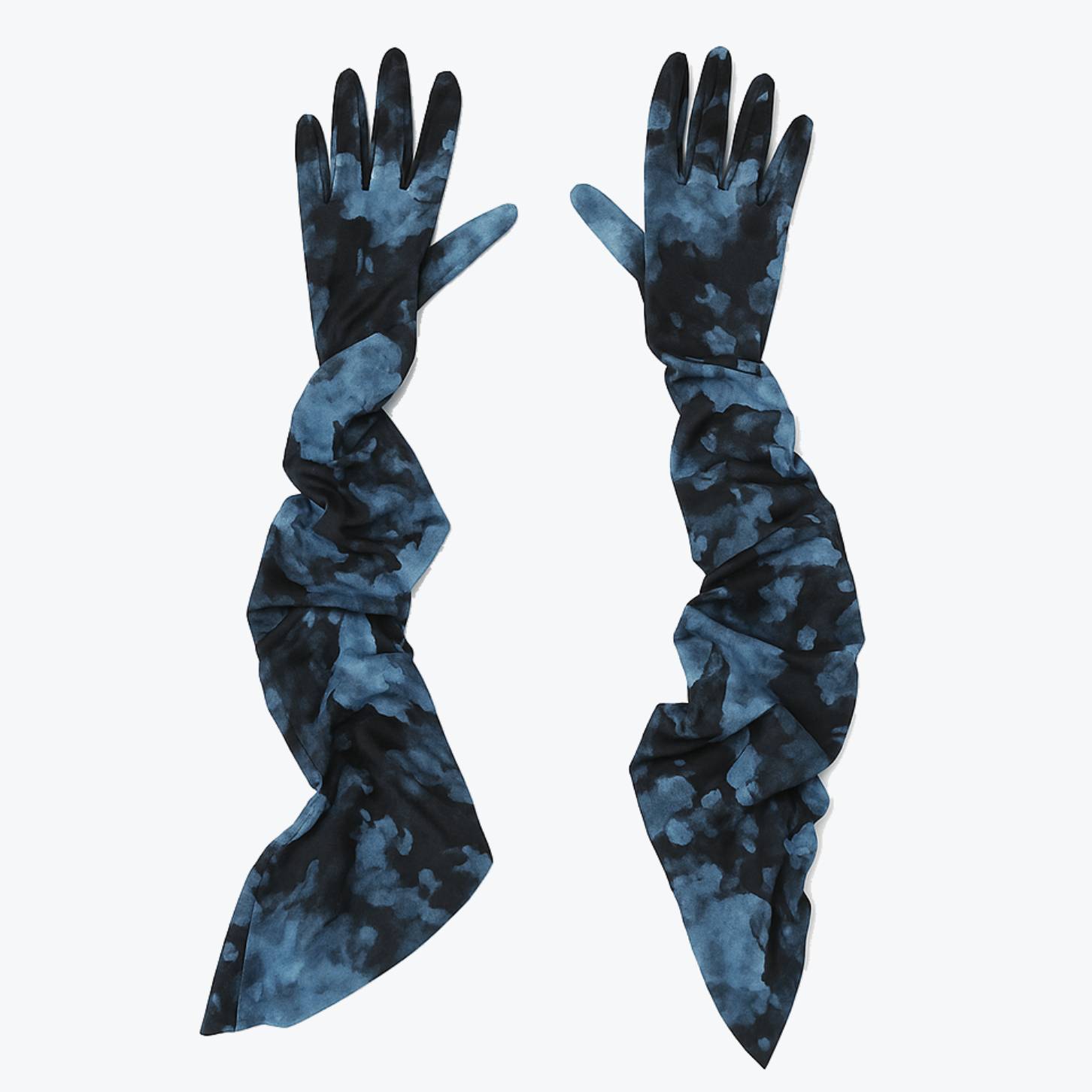 Blue Camo Ruffles Long