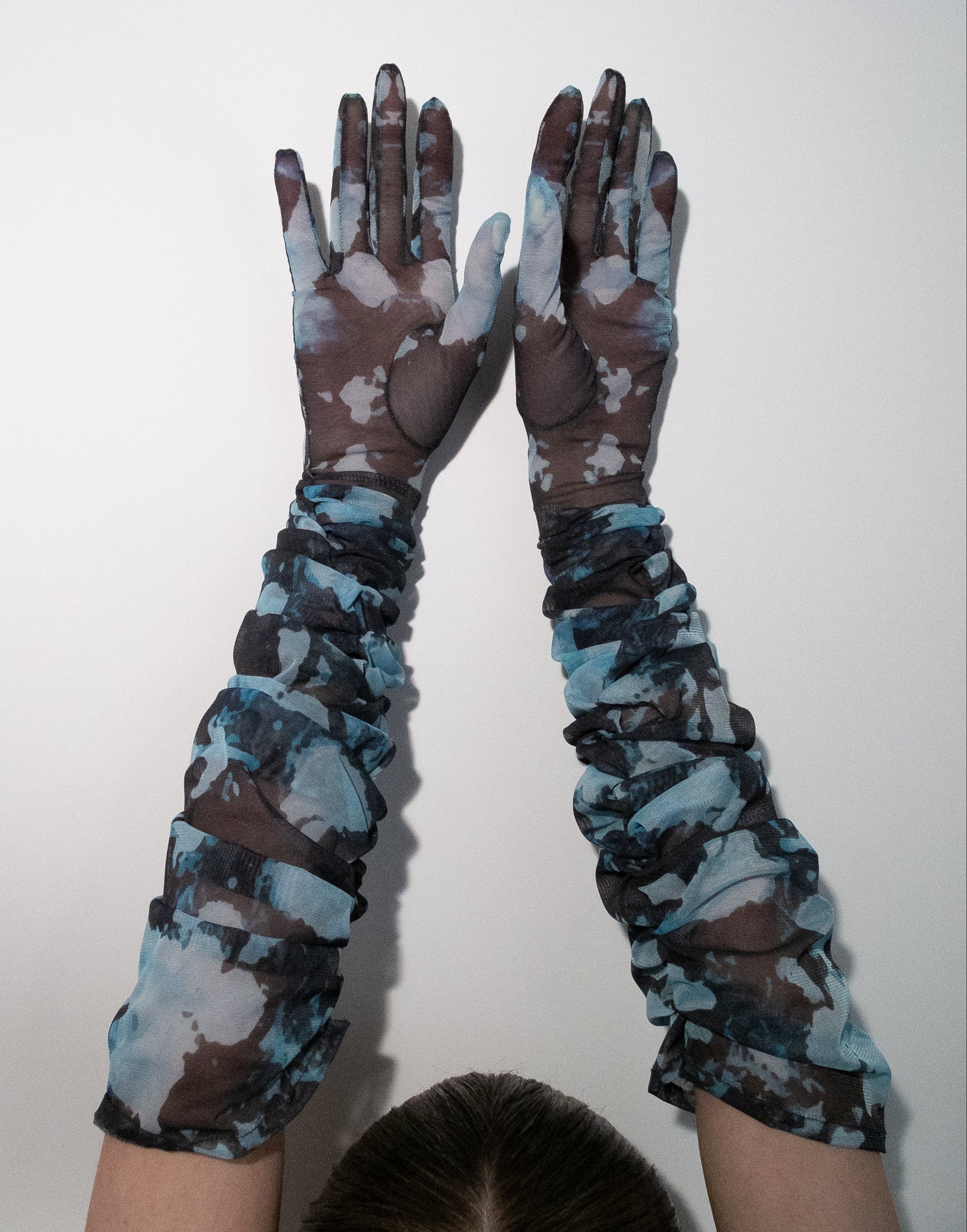 Blue Camo Ruffles Long