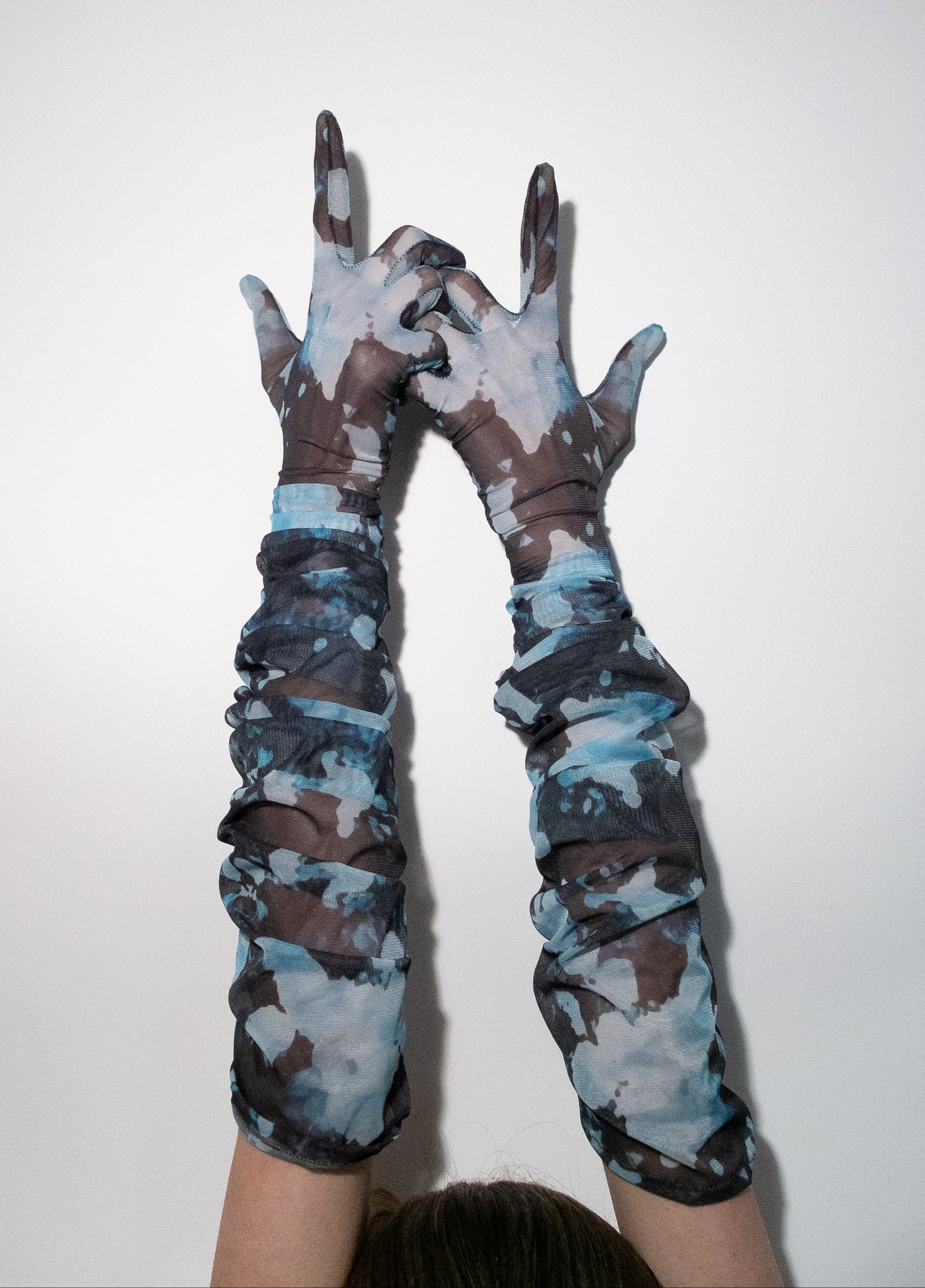 Blue Camo Ruffles Long